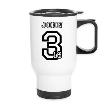 JOHN 3:16 AIMÉ - Tasse isotherme avec poignée - blanc - Devant