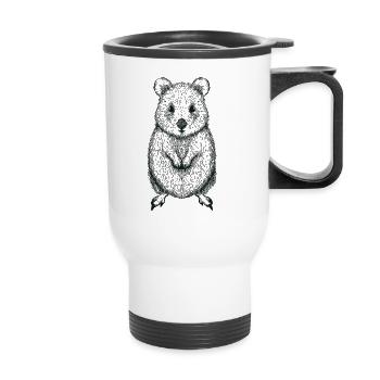 Cute Quokka - Thermobecher mit Tragegriff - Weiß - Vorne