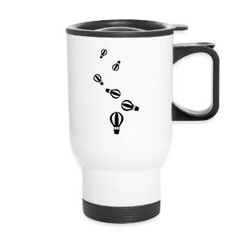 Icône de montgolfière - Tasse isotherme avec poignée - blanc - Devant