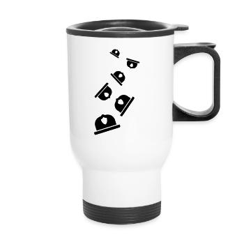 Casque de pompier - Tasse isotherme avec poignée - blanc - Devant