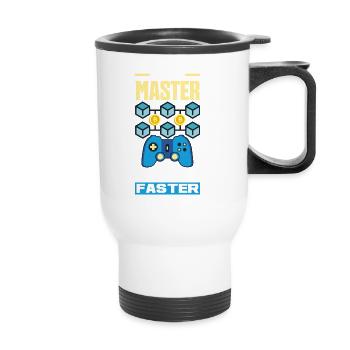 Cryptocurrency Rewards Gaming Blockchain Gamer - Thermal mug with handle - white - Front