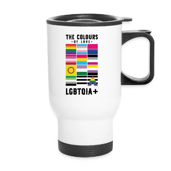 The colours of love. - Thermal mug with handle - white - Front