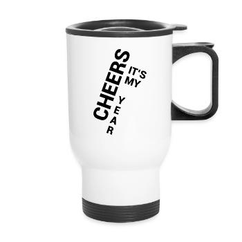 Cheers - Thermal mug with handle - white - Front