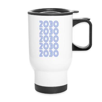 2030 - Thermal mug with handle - white - Front