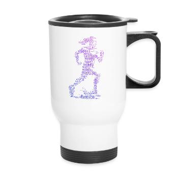 A must-have for real races - Thermal mug with handle - white - Front