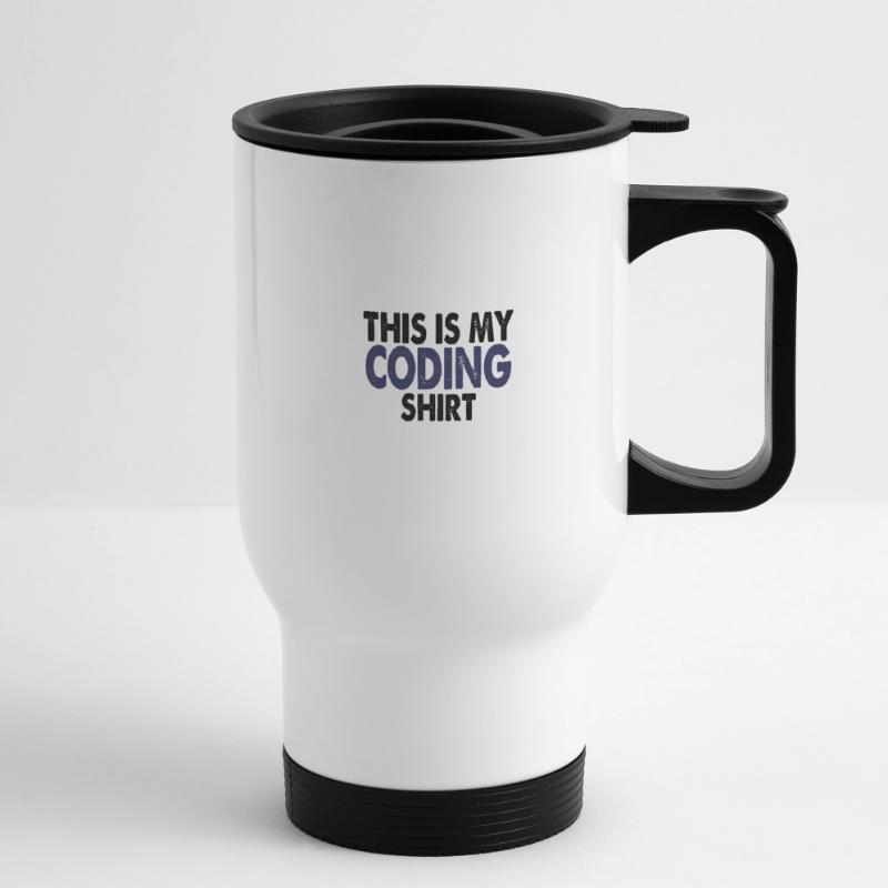 Coding nerd computer programming Thermal mug with handle