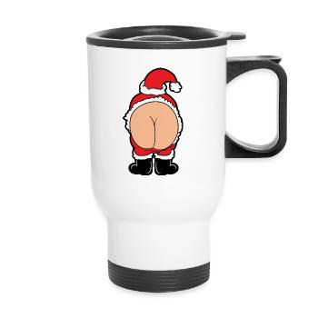 Funny Christmas motif - Thermal mug with handle - white - Front
