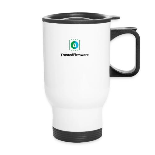 TrustedFirmware Logo verticle no org - Thermal mug with handle