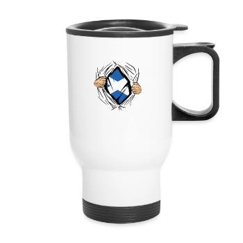 Scotland Flag Scottish Flag Alba GB UK - Thermal mug with handle - white - Front