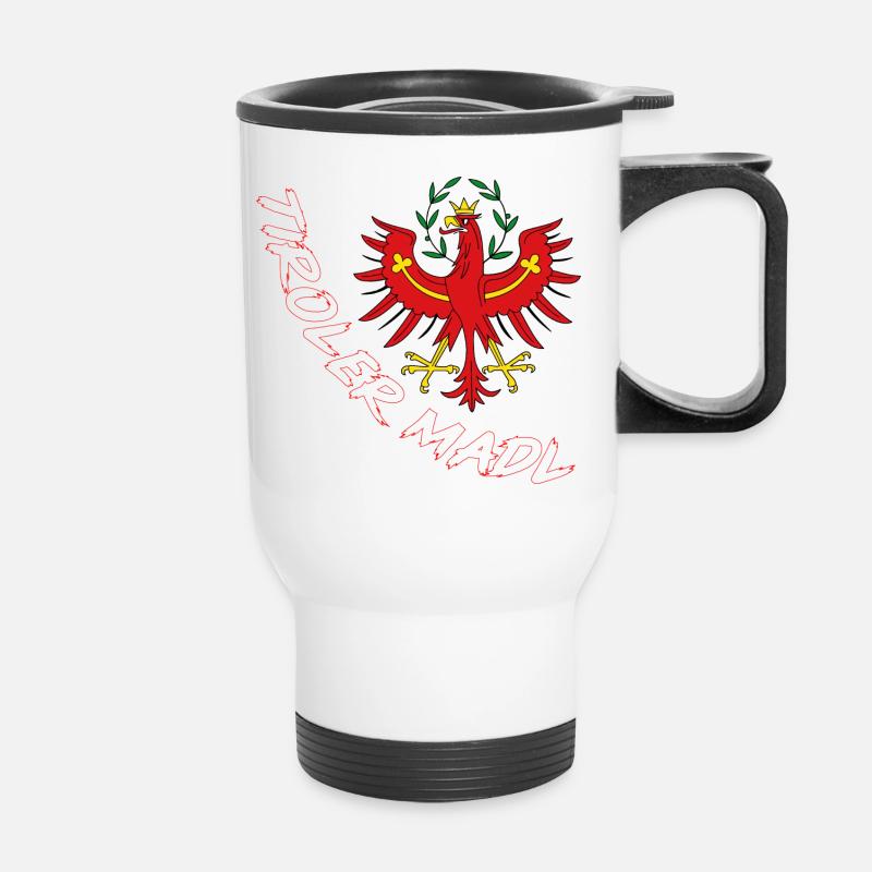 Tiroler Madl - Thermobecher mit Tragegriff - Weiß