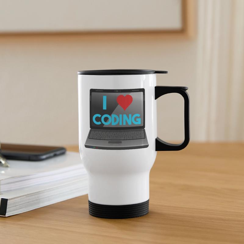 Programming, Programmer, Computer Scientist Thermal mug with handle