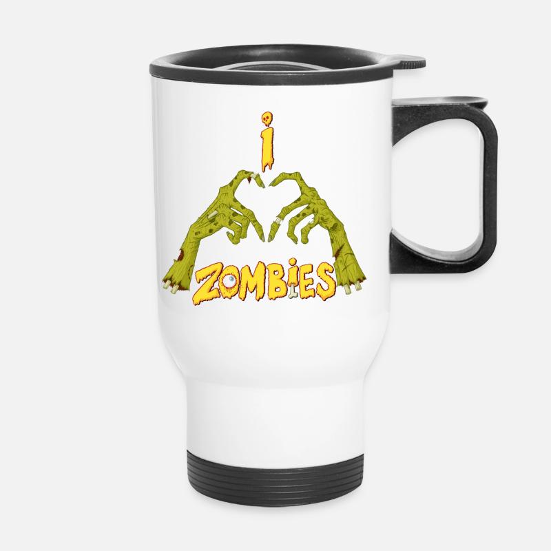 I love zombies - Tasse isotherme avec poignée - blanc
