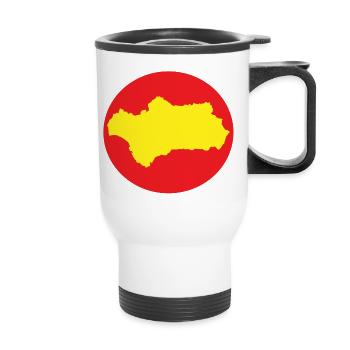 Andalousie rouge et jaune - Tasse isotherme avec poignée - blanc - Devant