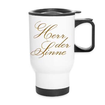Lord of the senses - Thermal mug with handle - white - Front