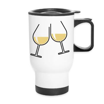 XZtwo Cadeaux populaires (bicolore) - Tasse isotherme avec poignée - blanc - Devant