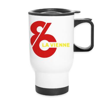 Vienne 86 logo - Thermal mug with handle - white - Front
