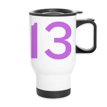13 - Tasse isotherme avec poignée - blanc - Devant