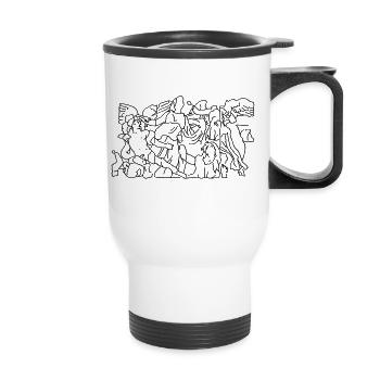Pergamon Altar Berlin - Thermal mug with handle - white - Front