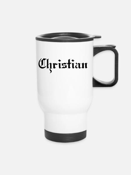 Christian - Thermobecher mit Tragegriff - Weiß