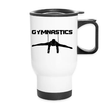 Gymnastics, Gymnastics, Gymnastics - Thermal mug with handle - white - Front