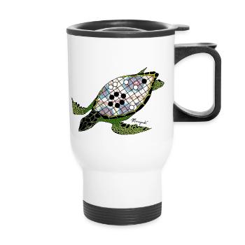 The Turtle Shell - Thermal mug with handle - white - Front