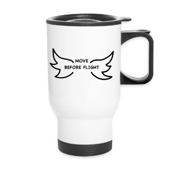 iYpsilon MOVE BEFORE FLIGHT - Thermobecher mit Tragegriff - Weiß - Vorne
