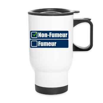 Non fumeur - Tasse isotherme avec poignée - blanc - Devant