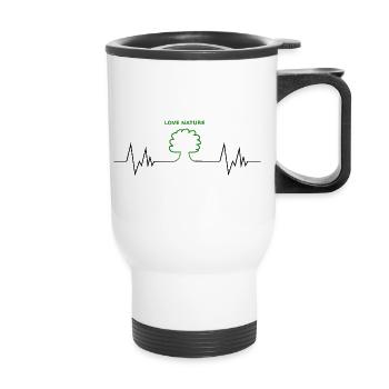 Love Nature - Thermal mug with handle - white - Front