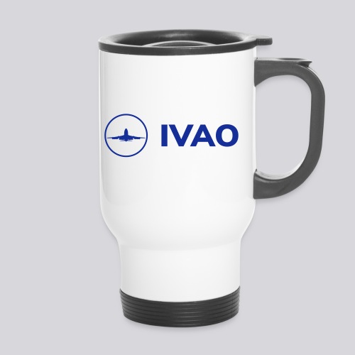 IVAO (Logo bleu complet) - Tasse isotherme avec poignée