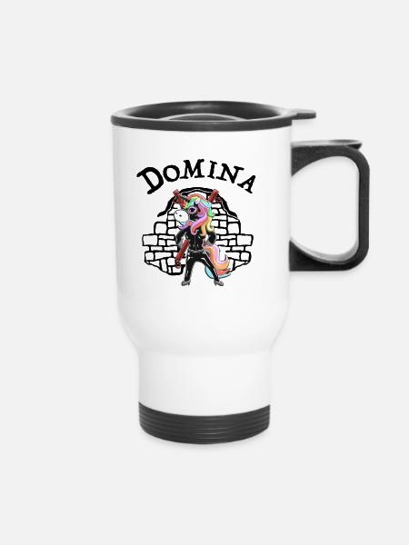 Domina Herrin - Thermobecher mit Tragegriff - Weiß