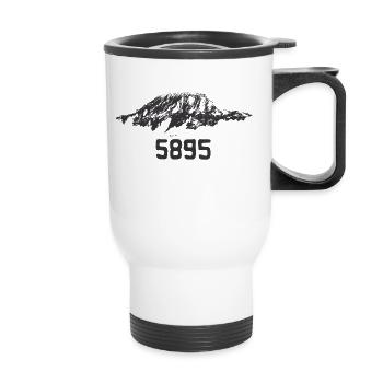 Mount Kilimanjaro 5895 - Thermal mug with handle - white - Front