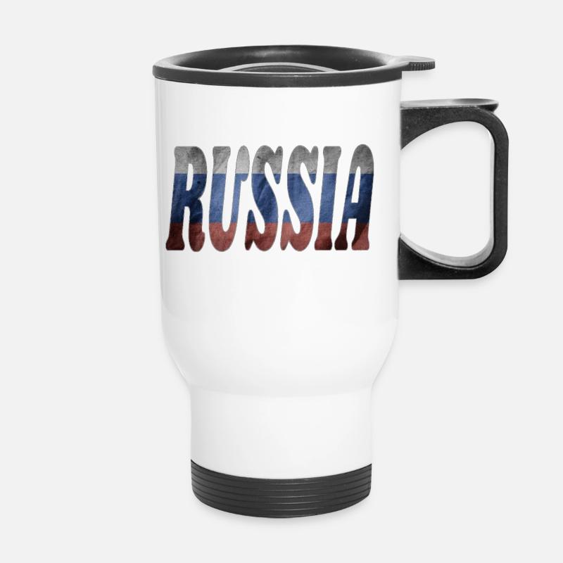Russia - Tasse isotherme avec poignée - blanc
