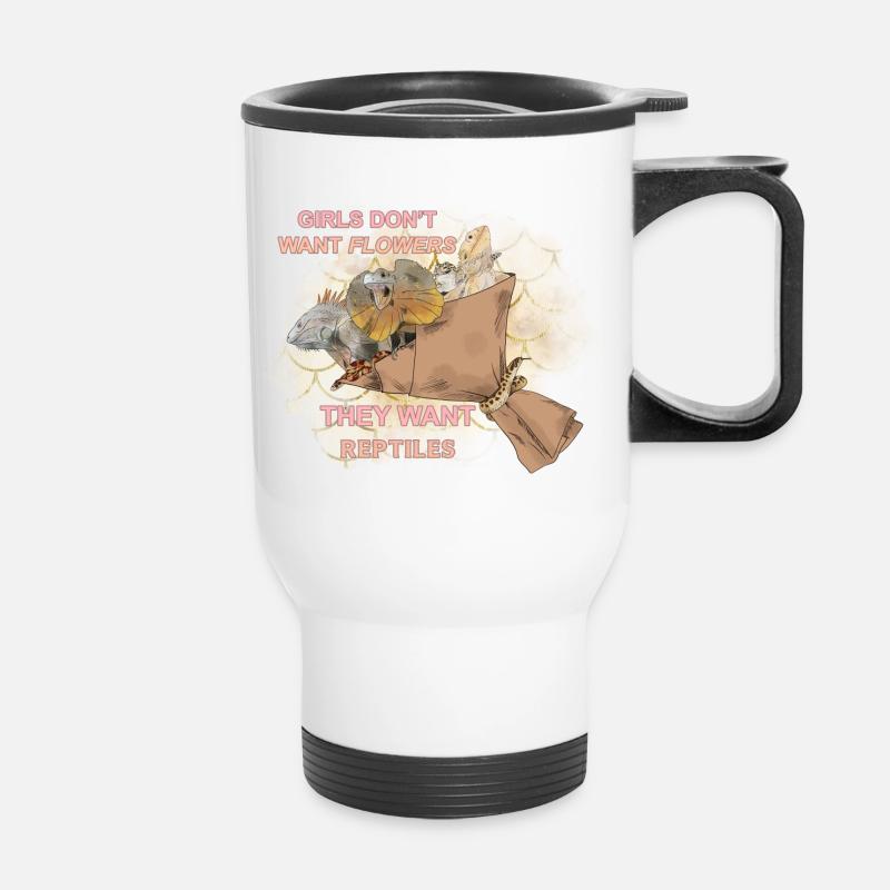 ReptileBouquet - Thermal mug with handle - white