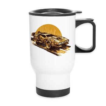 cybercar - Thermal mug with handle - white - Front