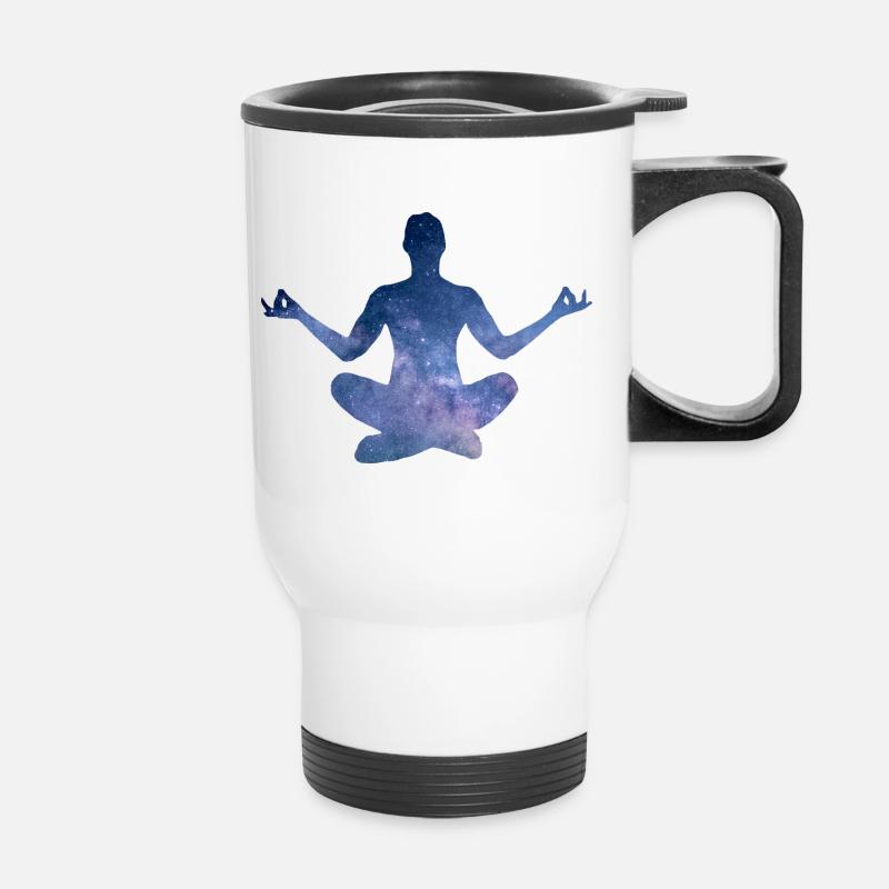 Meditation - Thermobecher mit Tragegriff - Weiß