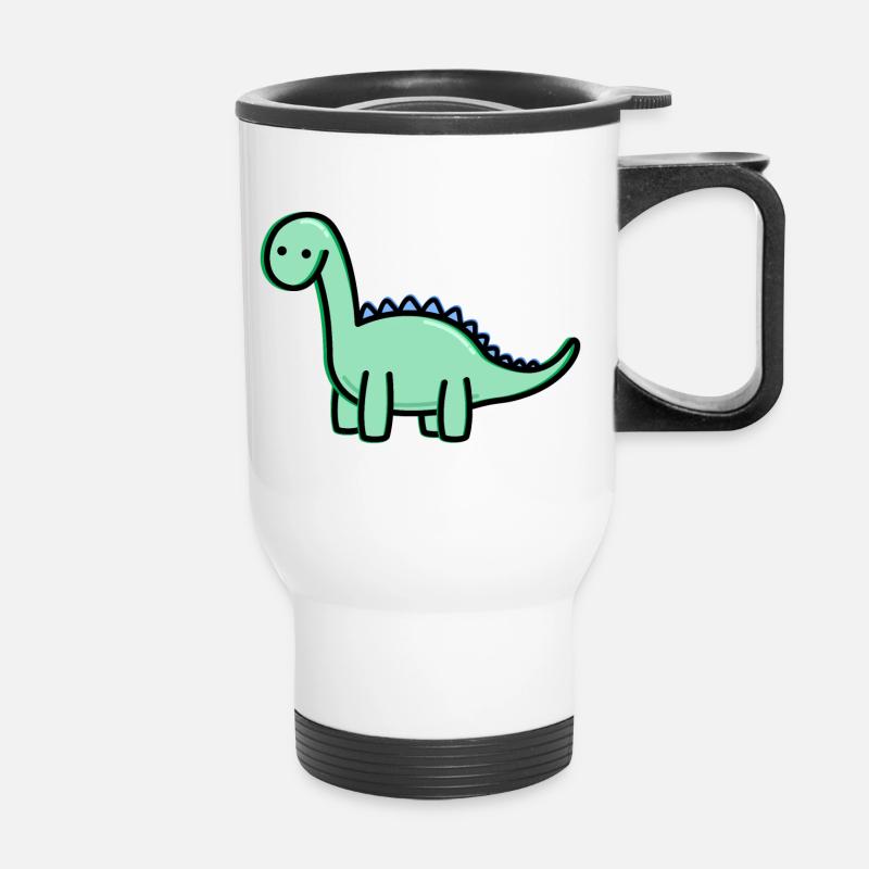 Cute Dino - Thermal mug with handle - white