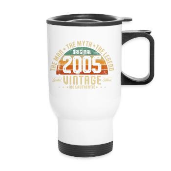 2005 Vintage Born Man Myth Legend - Tasse isotherme avec poignée - blanc - Devant
