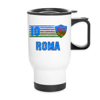 Roma Football Team - Thermal mug with handle - white - Front