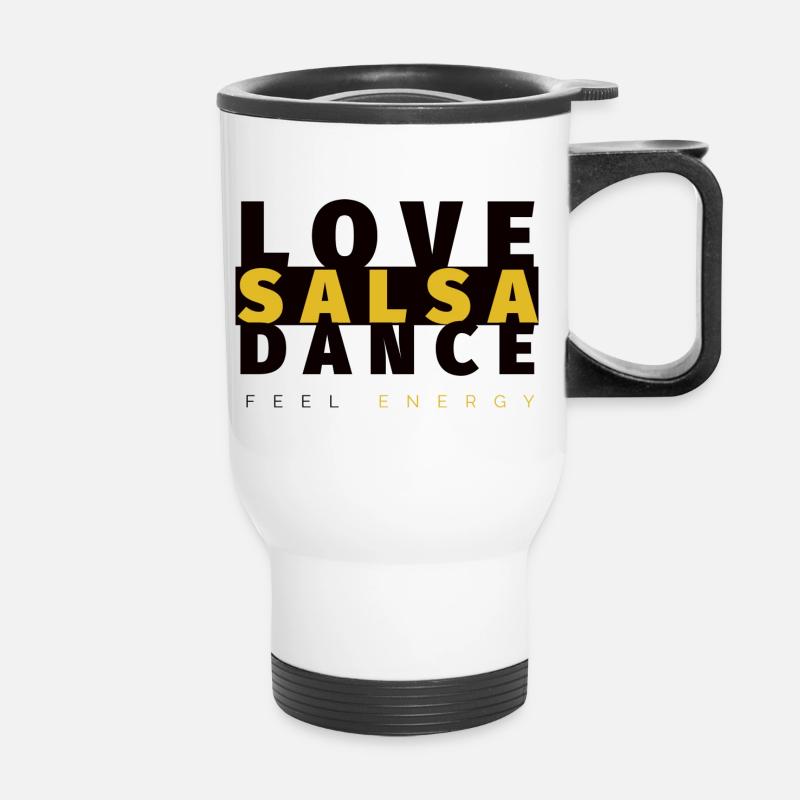 Love Salsa Dance Feel Energy - Thermal mug with handle - white