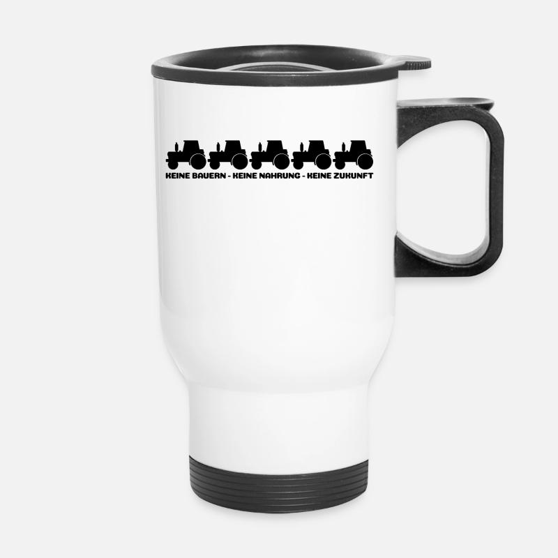 Bauerndemo Bauer Landwirt Bauern Protest Sprüche - Thermobecher mit Tragegriff - Weiß