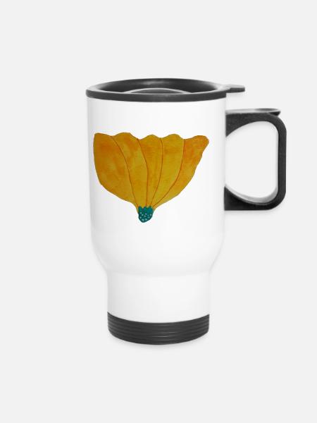 Riesenblume 1 - Thermobecher mit Tragegriff - Weiß