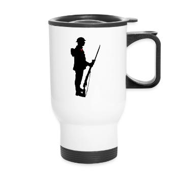 Soldat WW1 - Thermobecher mit Tragegriff - Weiß - Vorne