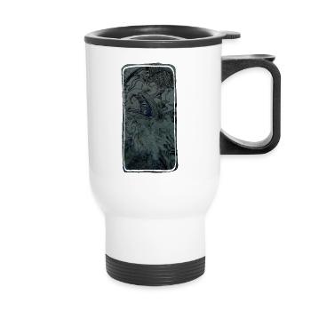 Raven - Thermal mug with handle - white - Front