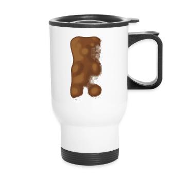 dragographie ourson - Tasse isotherme avec poignée - blanc - Devant