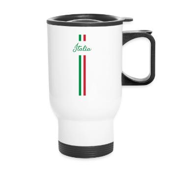 Italia - Italy - Italy - Rome - Venice - Milan - Thermal mug with handle - white - Front