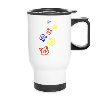 Pig Animal - Thermal mug with handle - white - Front