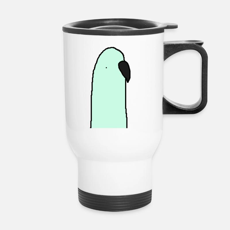 Budgie - Thermal mug with handle - white