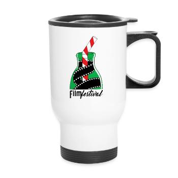 Festival du film - Tasse isotherme avec poignée - blanc - Devant