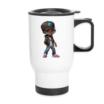 Cool Hip-Hop Teen Kid - Thermal mug with handle - white - Front