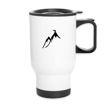 Capricorne sur montagne - Tasse isotherme avec poignée - blanc - Devant